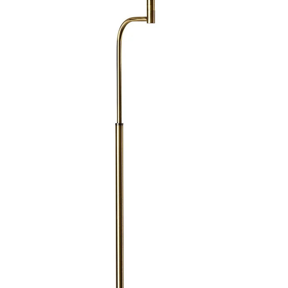 63" Brown LED Task Floor Lamp With Brass — view 4