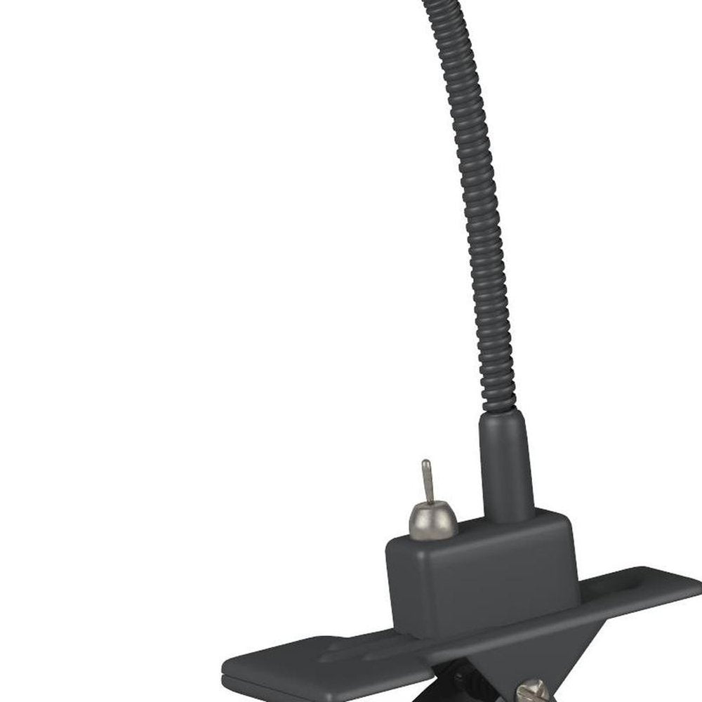 15" Black Adjustable Swing Arm Novelty Clip On Lamp With Drum HomeRoots