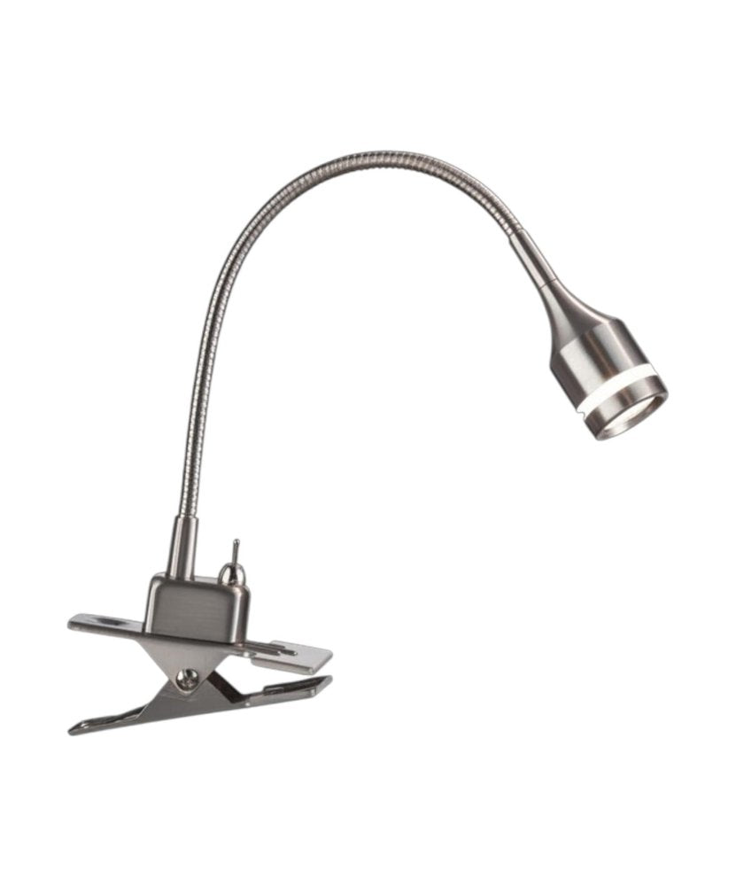 15" Black Metal Adjustable Clip On LED Table Lamp HomeRoots