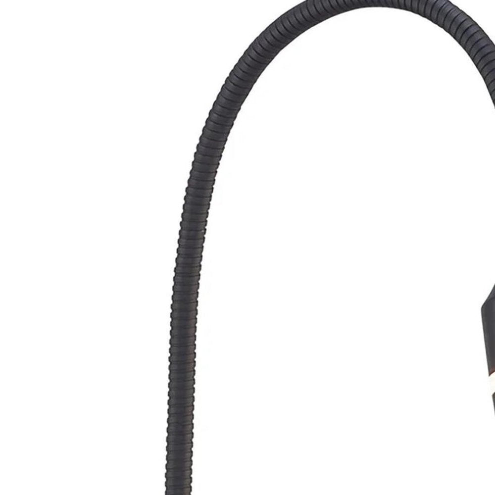 18" Black Metal Adjustable LED Desk Lamp HomeRoots