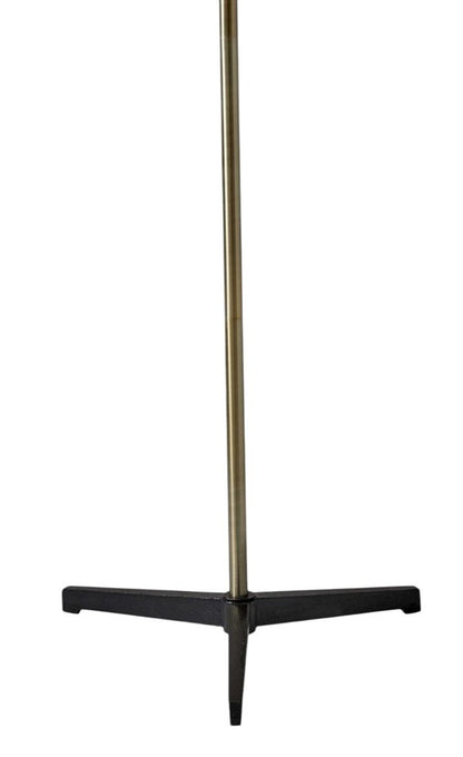 71" Brass Metal Novelty Floor Lamp With Black And White Iron Cone Shade HomeRoots