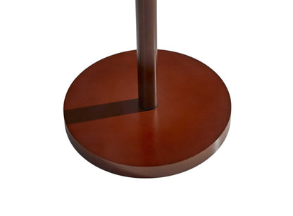 65" Brown Solid Wood Floor Lamp With Beige Linen Drum Shade HomeRoots
