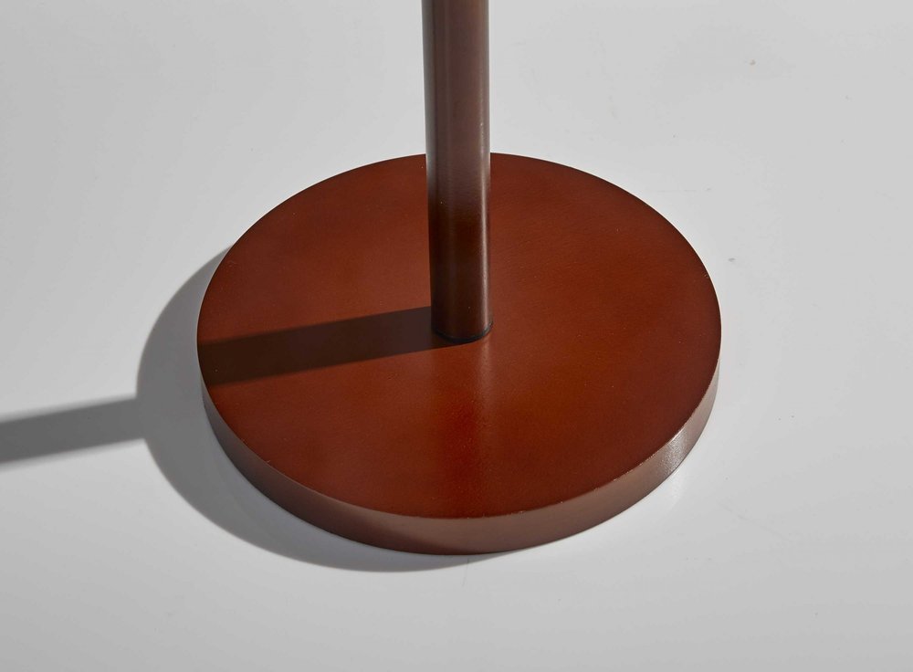 65" Brown Solid Wood Floor Lamp With Beige Linen Drum Shade — view 4
