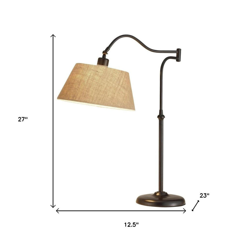 27" Black Desk Lamp With Empire Shade HomeRoots