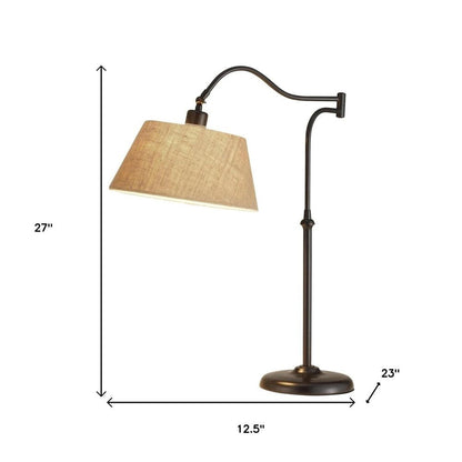 27" Black Desk Lamp With Empire Shade HomeRoots