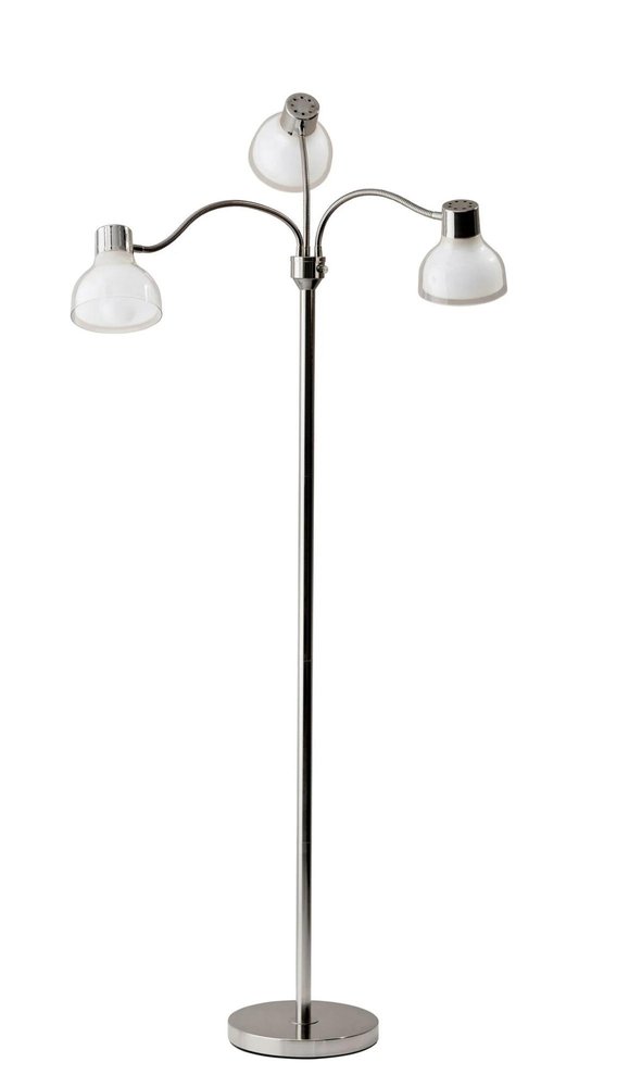 69" Gold Three Light Tree Floor Lamp With Clear Plastic Bowl Shade HomeRoots