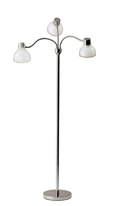 69" Gold Three Light Tree Floor Lamp With Clear Plastic Bowl Shade HomeRoots