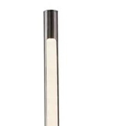 Silver Genuine Marble And Glass Column Floor Lamp HomeRoots