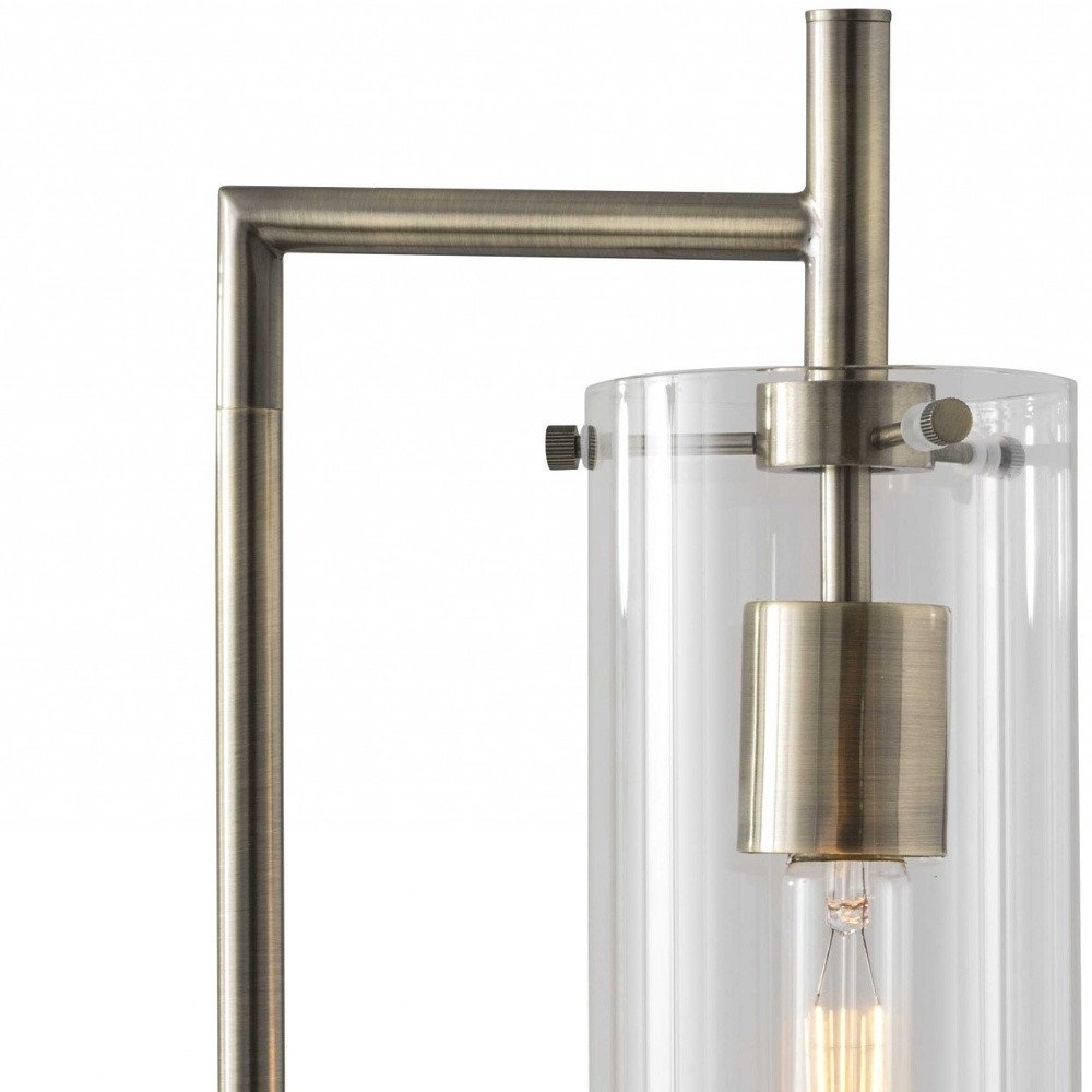 24" Brass Novelty With Clear Cylinder Shade — view 4