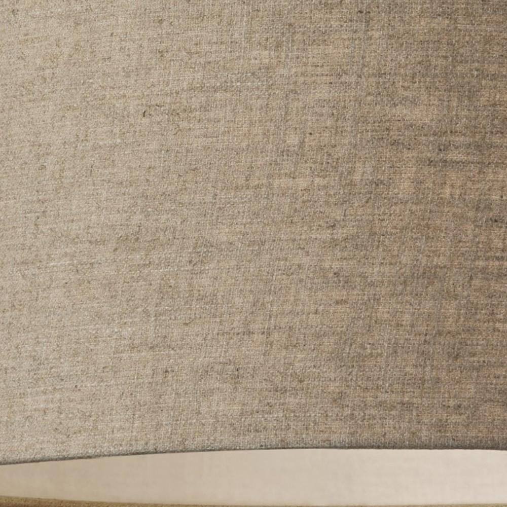 Burlap Fabric Light Brown Electric Drum Pendant Lamp HomeRoots