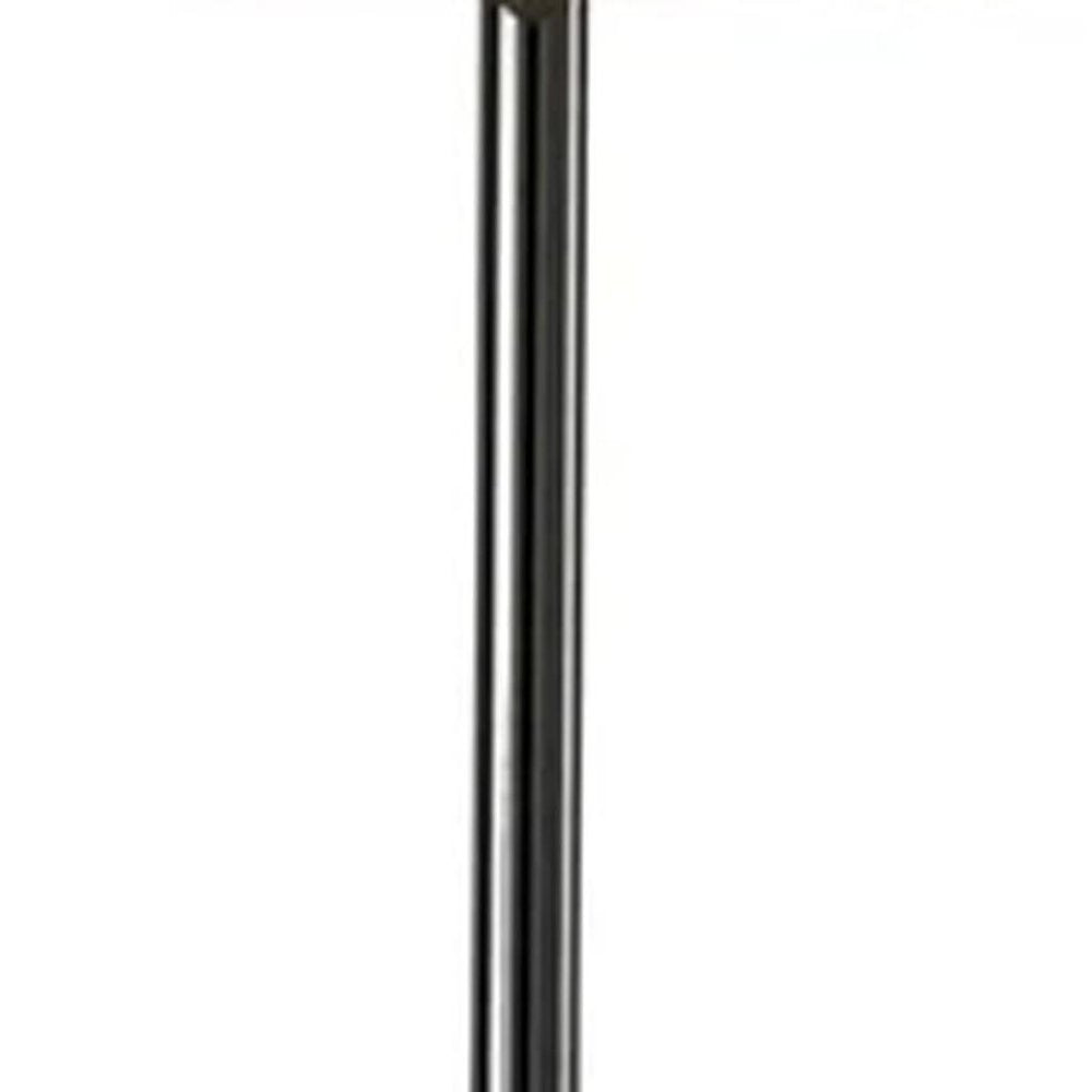 Black Nickel Finish Metal Tall White Shade Table Lamp — view 2