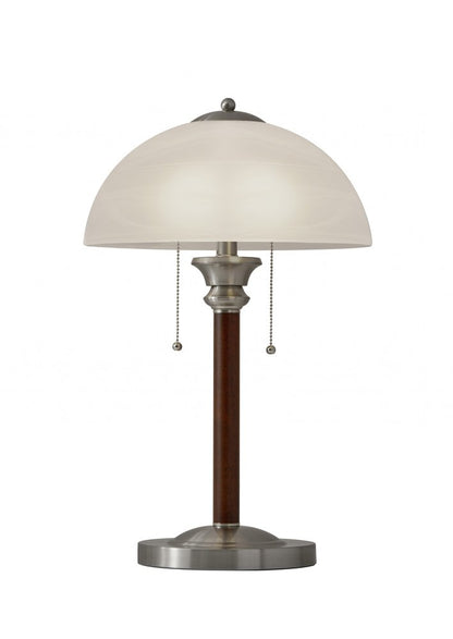 23" Silver Metal Standard Table Lamp With White Shade HomeRoots
