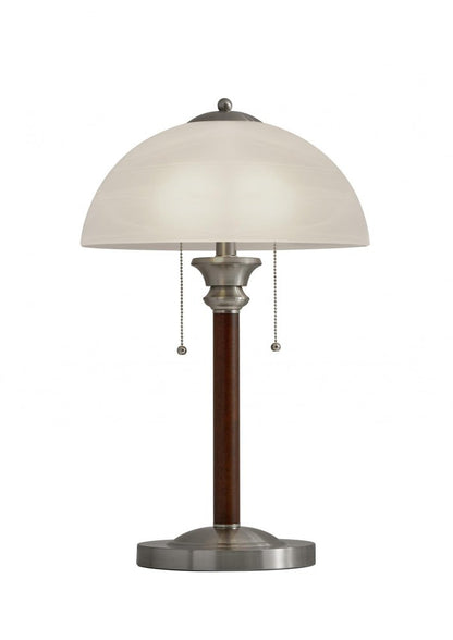 23" Silver Metal Standard Table Lamp With White Shade HomeRoots