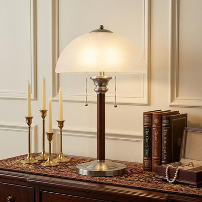 23" Silver Metal Standard Table Lamp With White Shade HomeRoots