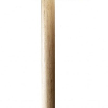 59" Natural Solid Wood Floor Lamp With White Linen Drum Shade HomeRoots