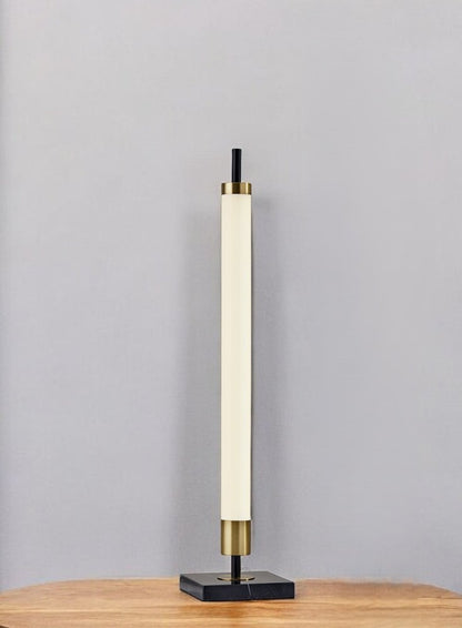 30" Black Marble Metal Standard Table Lamp HomeRoots