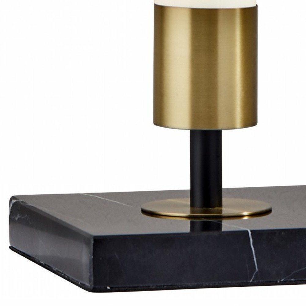 30" Black Marble Metal Standard Table Lamp — view 4