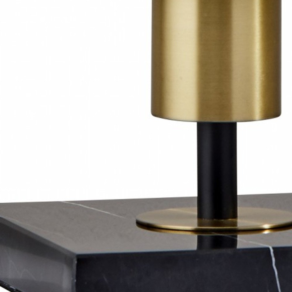 30" Black Marble Metal Standard Table Lamp — view 5