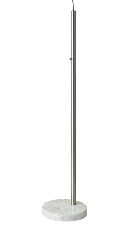 74" Silver Metal Arched Floor Lamp With Gray Linen Drum Shade HomeRoots