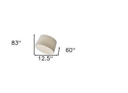 83" Silver Arc Floor Lamp With White Linen Empire Shade HomeRoots