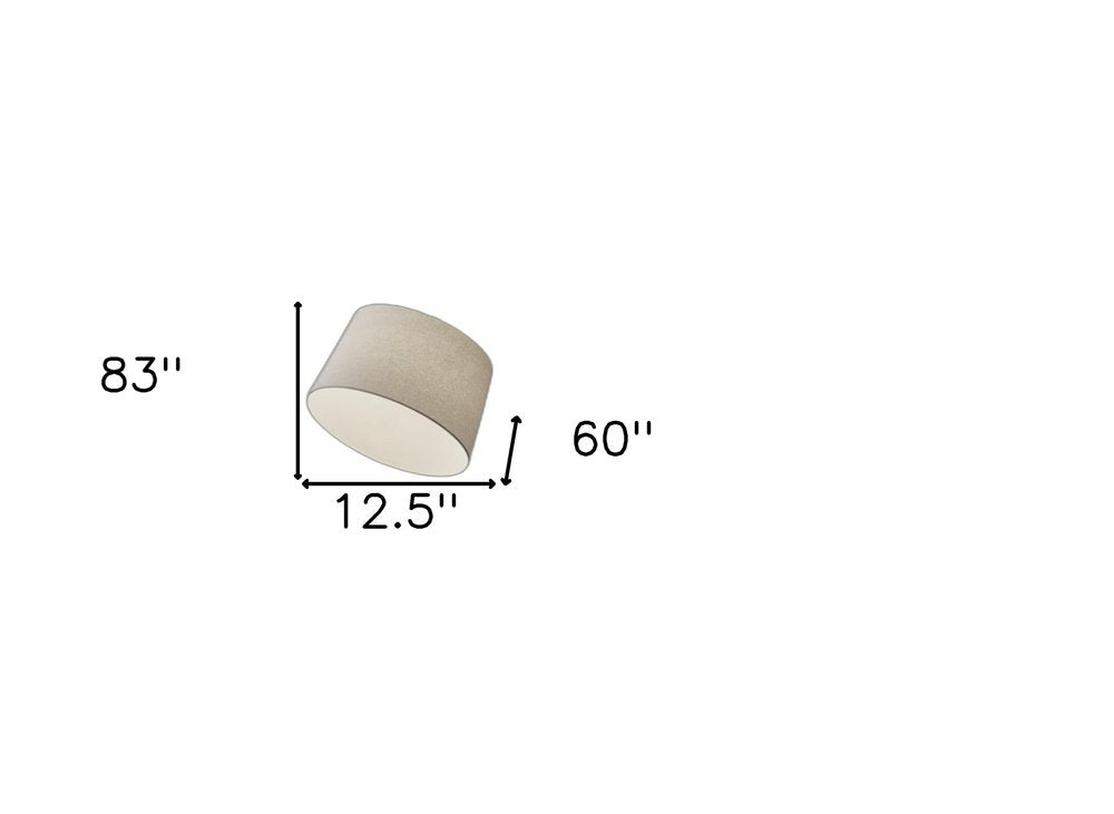 83" Silver Arc Floor Lamp With White Linen Empire Shade — view 13