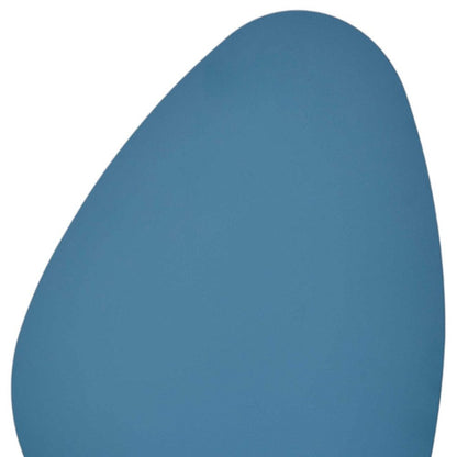 13" Gray Concrete Novelty Bedside Lamp With Aqua Novelty Shade HomeRoots