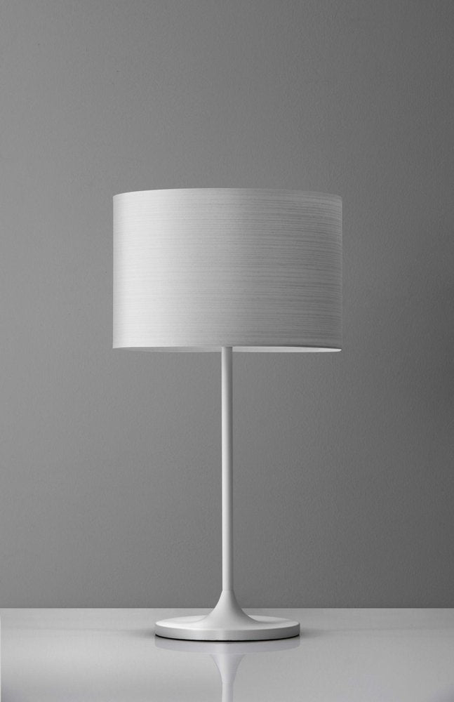 White On White Metal Table Lamp — view 2