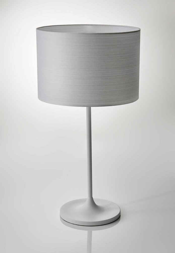 White On White Metal Table Lamp — view 3