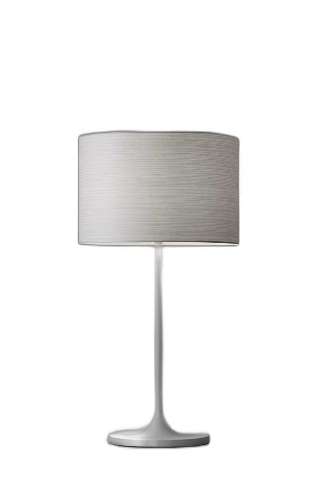 White On White Metal Table Lamp — view 4