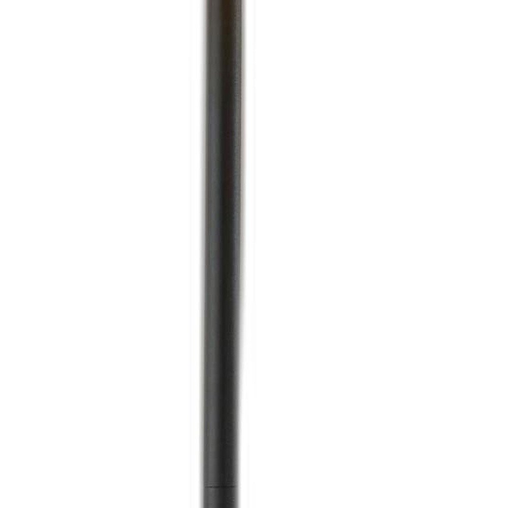 60" Brown And Black Floor Lamp With Brown Veneer Drum Shade HomeRoots
