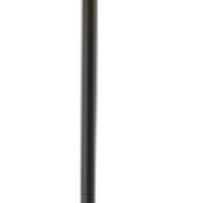 60" Brown And Black Floor Lamp With Brown Veneer Drum Shade HomeRoots