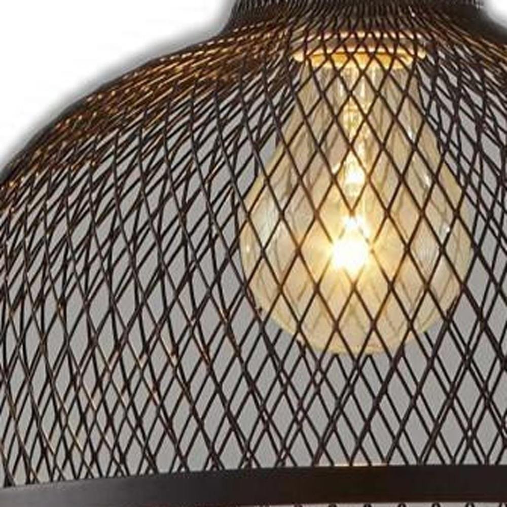 Caged Black Metal Small Ceiling Pendant HomeRoots