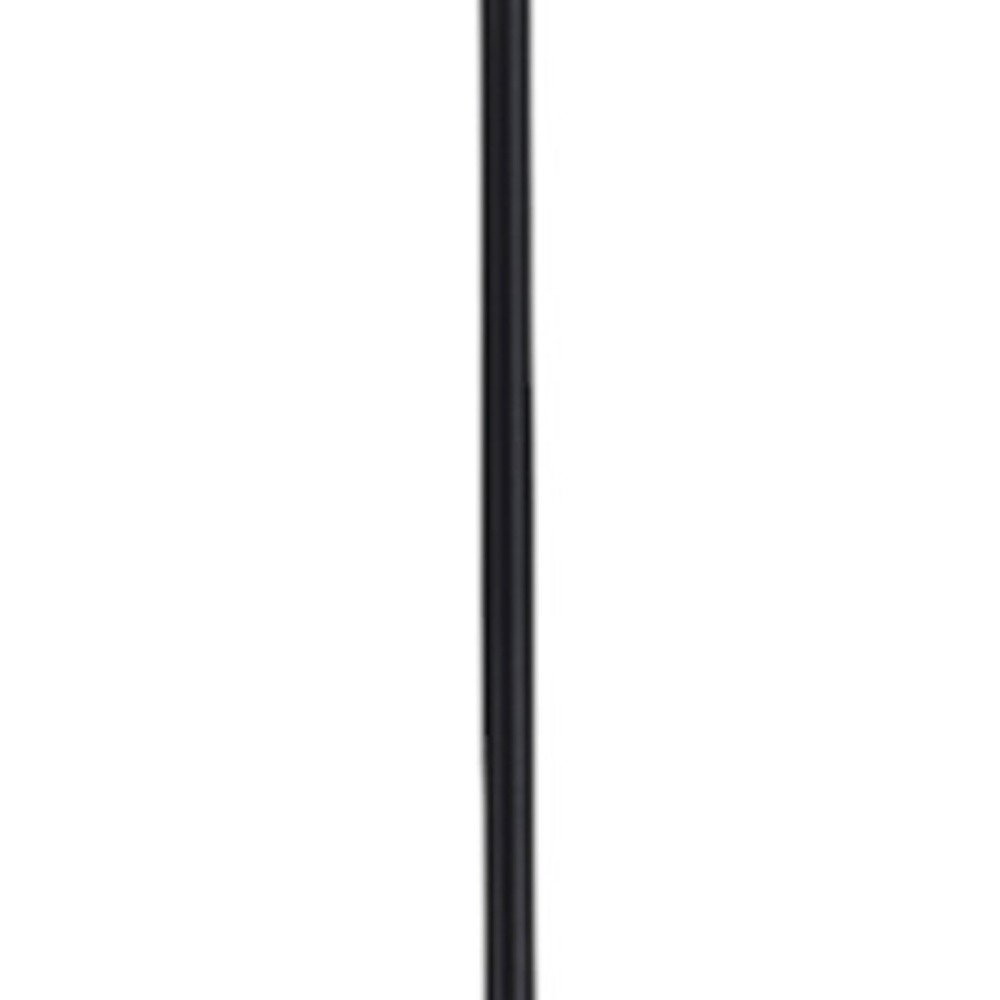 71" Two Light Torchiere Floor Lamp With White Acrylic Bowl Shades HomeRoots