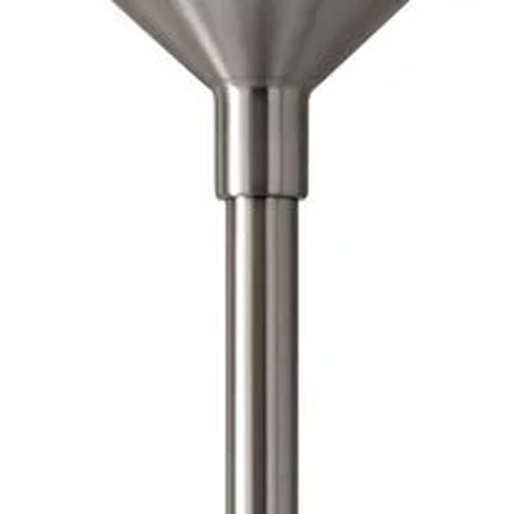 73" Black And White Torchiere Floor Lamp With White Acrylic Cone Shade HomeRoots