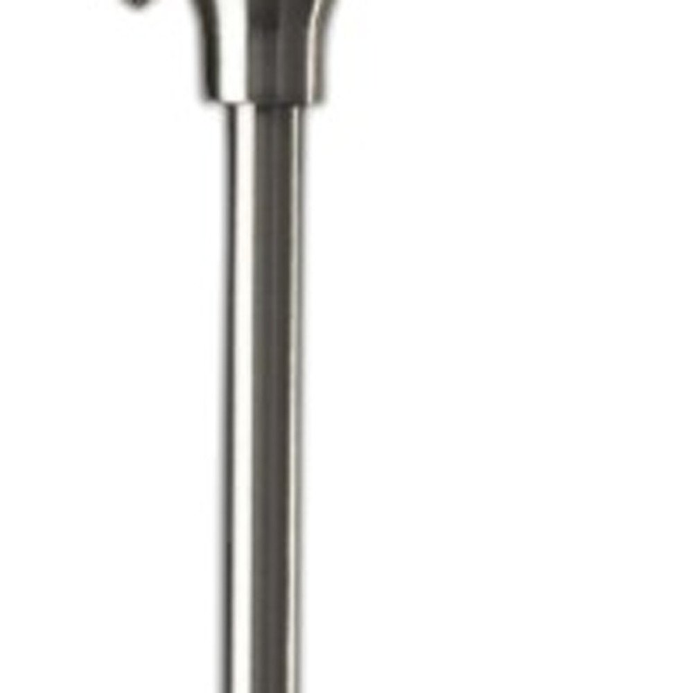 71" Silver Metal Torchiere Floor Lamp With White Bowl Shade HomeRoots