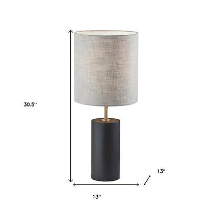 Natural Wood Circular Block Table Lamp HomeRoots