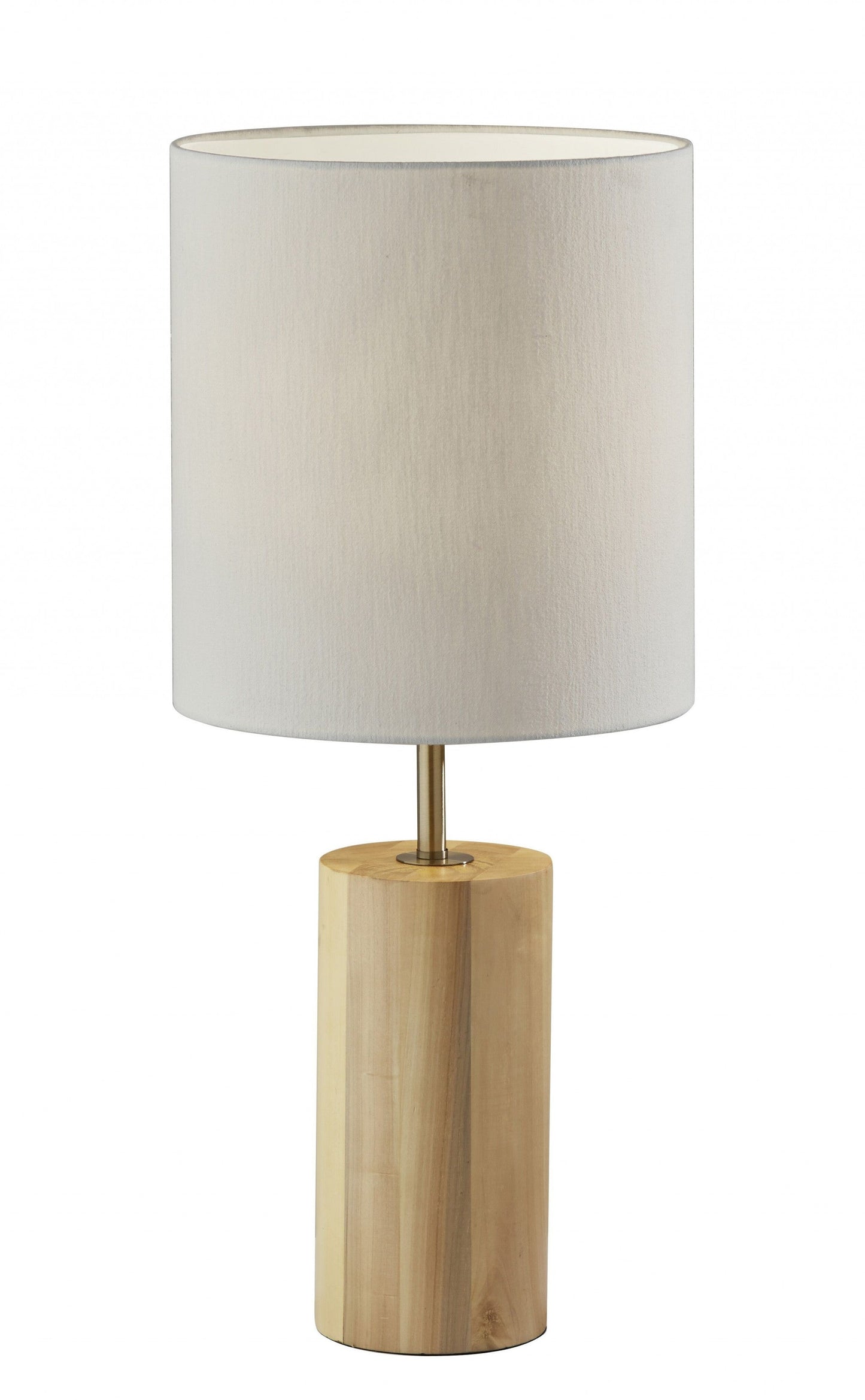 Black Wood Circular Block Table Lamp HomeRoots