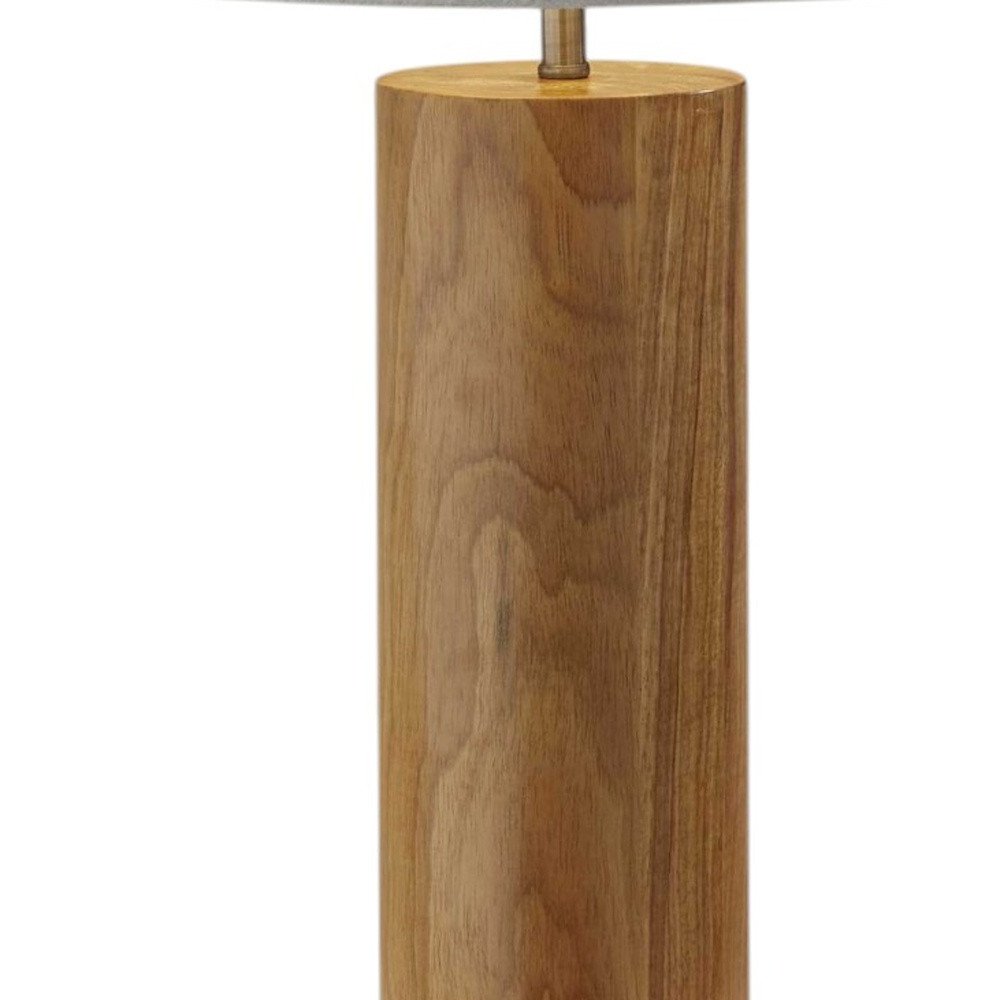 Canopy Walnut Wood Block Table Lamp — view 7