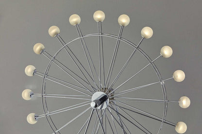 22" Off White Metal Multi Light Bedside LED Table Lamp With Off White Globe Shade HomeRoots