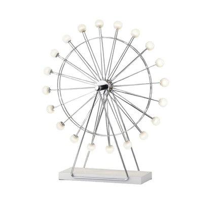 22" Off White Metal Multi Light Bedside LED Table Lamp With Off White Globe Shade HomeRoots
