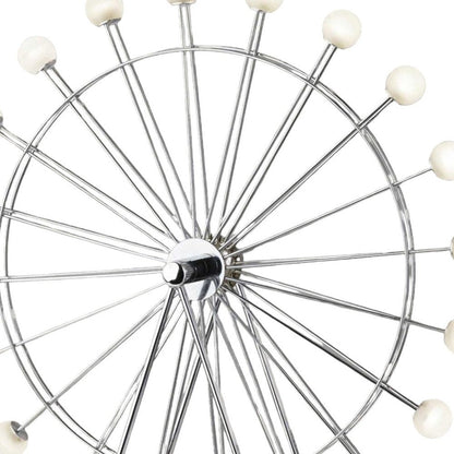 22" Off White Metal Multi Light Bedside LED Table Lamp With Off White Globe Shade HomeRoots