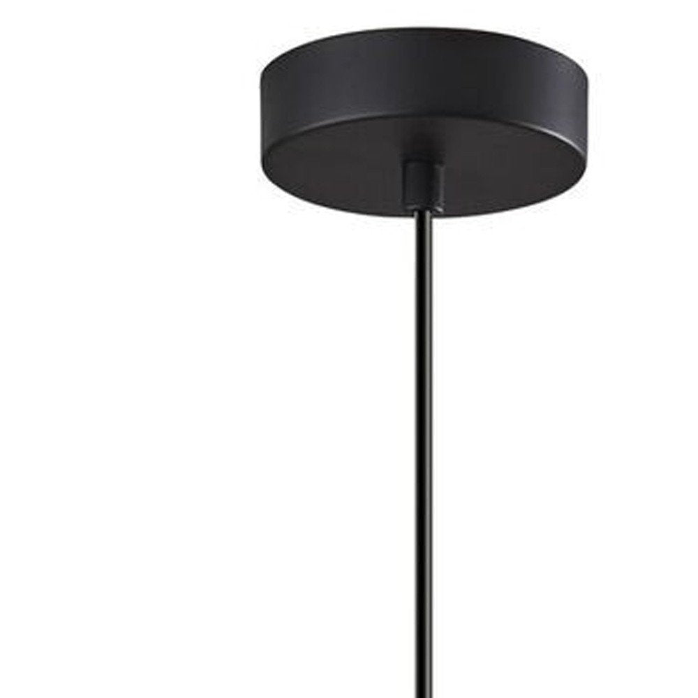 Gnome Smoked Glass Black Metal Pendant Lamp — view 5