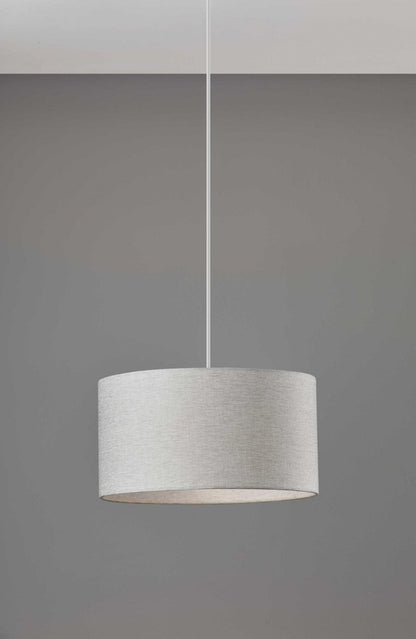 Burlap Fabric Light Brown Electric Drum Pendant Lamp HomeRoots
