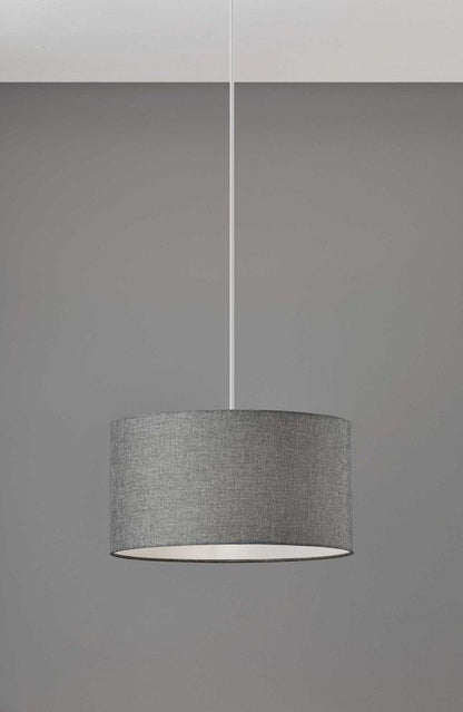 Burlap Fabric Light Brown Electric Drum Pendant Lamp HomeRoots