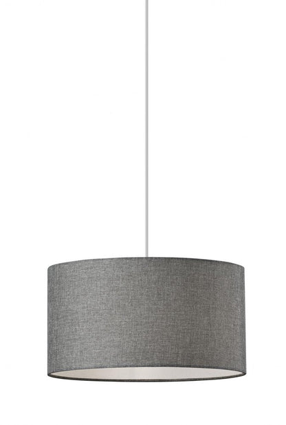 Burlap Fabric Light Brown Electric Drum Pendant Lamp HomeRoots