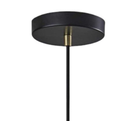 Striped Glass Glow Metal Pendant HomeRoots
