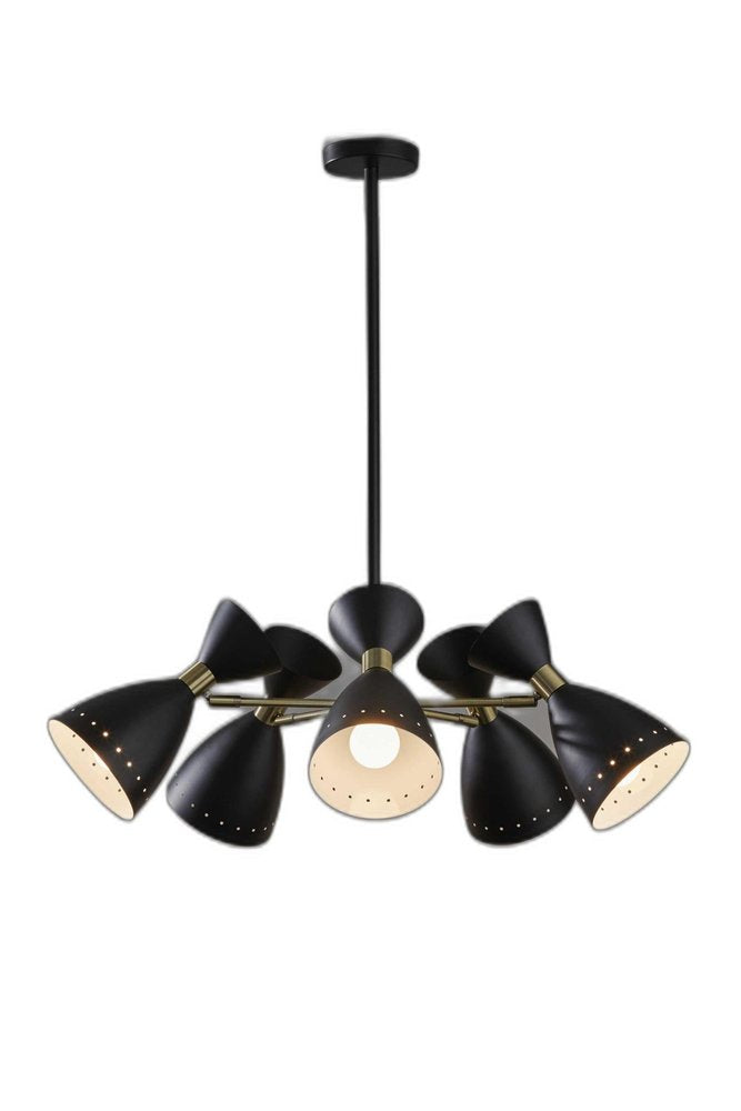 Cinco Diabolo Adjustable White Metal Pendant — view 9