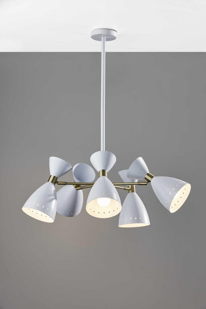 Cinco Diabolo Adjustable White Metal Pendant HomeRoots