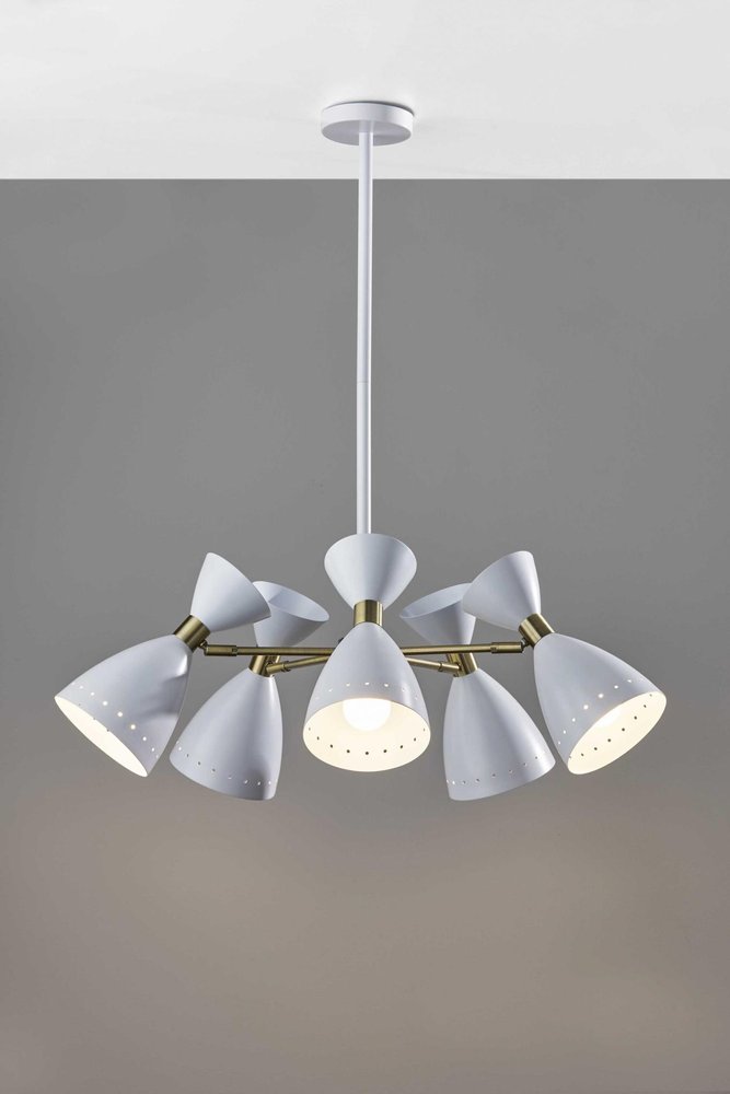 Cinco Diabolo Adjustable White Metal Pendant — view 12