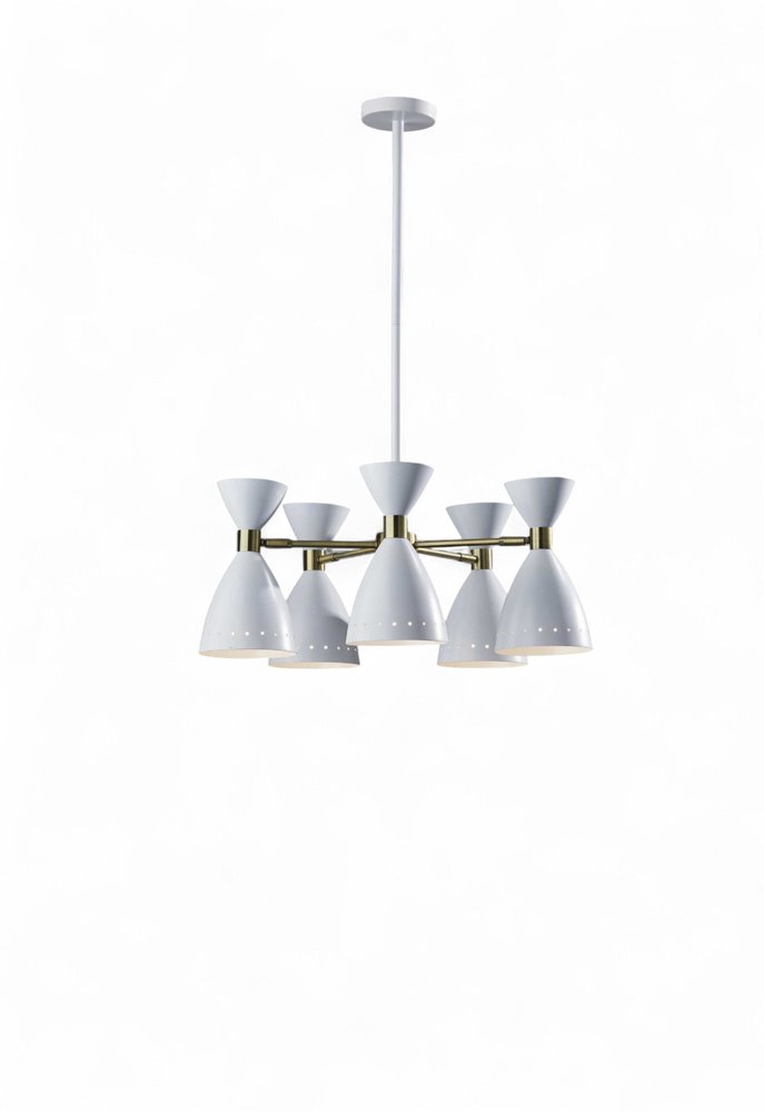 Cinco Diabolo Adjustable White Metal Pendant — view 13